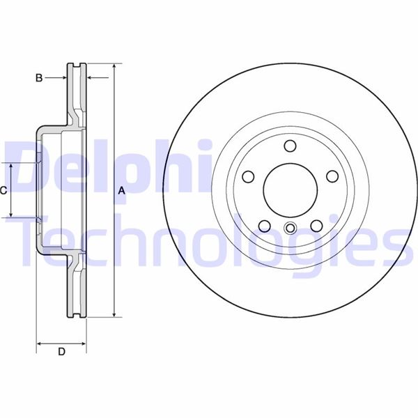 DELPHI BG4755C Fren Sistemleri Fren Diski - BMW 1 (F20) uyumlu