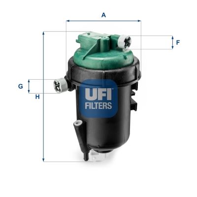 UFI 55.145.00 Yakıt Sistemi Yakıt Filtresi - FIAT MULTIPLA (186_) uyumlu
