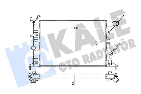 KALE OTO RADYATÖR 355060 Soğutma Sistemi Su Soğutucu & Parçaları - OPEL VECTRA B Hatchback (J96) uyumlu
