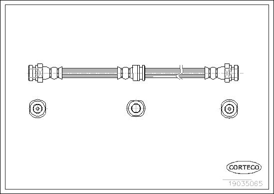 CORTECO 19035065 Fren Sistemleri Fren Hortumları - MITSUBISHI PAJERO II Canvas Top (V2_C, V4_C) uyumlu