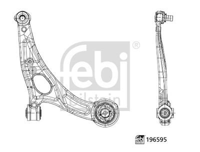 FEBI BILSTEIN 196595 Süspansiyon Sistemi Bugi Kolu - FORD KUGA III (DFK) uyumlu