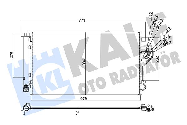 KALE OTO RADYATÖR 353105 İklimlendirme Sistemi Klima Radyatörü - KIA SPORTAGE III (SL) uyumlu