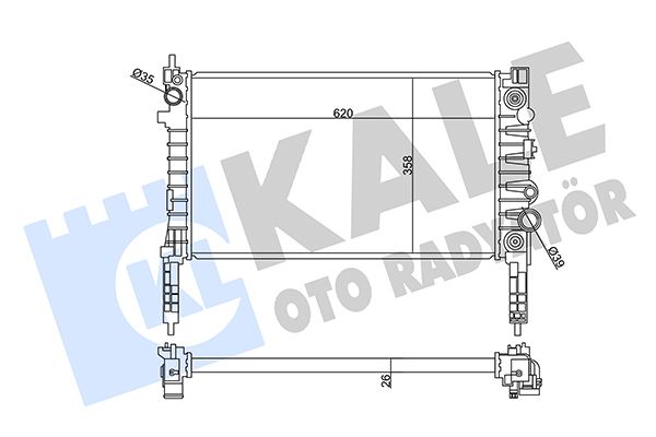 KALE OTO RADYATÖR 358935 Soğutma Sistemi Su Soğutucu & Parçaları - OPEL MOKKA / MOKKA X (J13) uyumlu