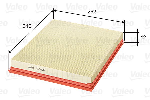 VALEO 585038 Motor Hava Filtresi - RENAULT MASTER II Panelvan/Van (FD) uyumlu