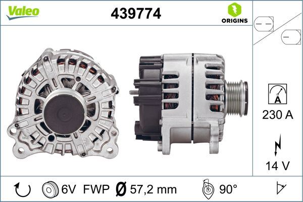 VALEO 439774 Elektrik Sistemi Alternatör - PORSCHE CAYENNE (92A) uyumlu