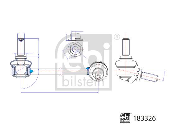 FEBI BILSTEIN 183326 Süspansiyon Sistemi Stabilizatör - BMW X3 (G01, F97, G08) uyumlu