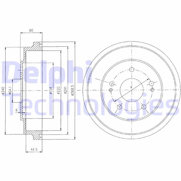 DELPHI BF419 Fren Sistemleri Fren Kampanası - HONDA CR-V I (RD) uyumlu