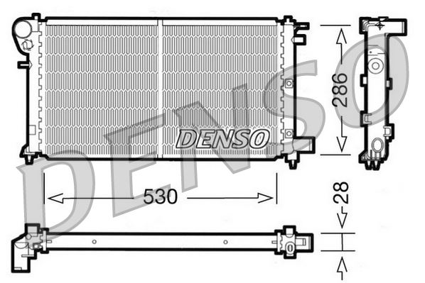 DENSO DRM21004 Soğutma Sistemi Su Soğutucu & Parçaları - PEUGEOT 106 I (1A, 1C) uyumlu