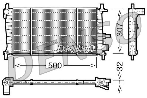 DENSO DRM10041 Soğutma Sistemi Su Soğutucu & Parçaları - FORD FIESTA IV (JA_, JB_) uyumlu