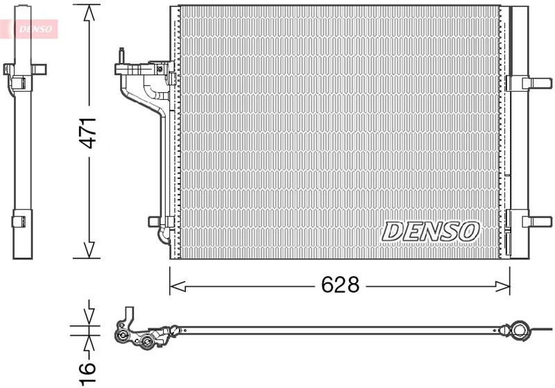 DENSO DCN10029 İklimlendirme Sistemi Klima Radyatörü - FORD C-MAX II (DXA/CB7, DXA/CEU) uyumlu