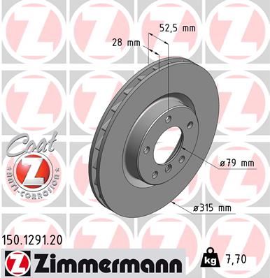 ZIMMERMANN 150.1291.20 Fren Sistemleri Fren Diski - BMW 3 Coupe (E36) uyumlu
