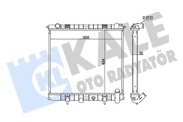 KALE OTO RADYATÖR 359300 Soğutma Sistemi Su Soğutucu & Parçaları - LAND ROVER RANGE ROVER II (P38A) uyumlu
