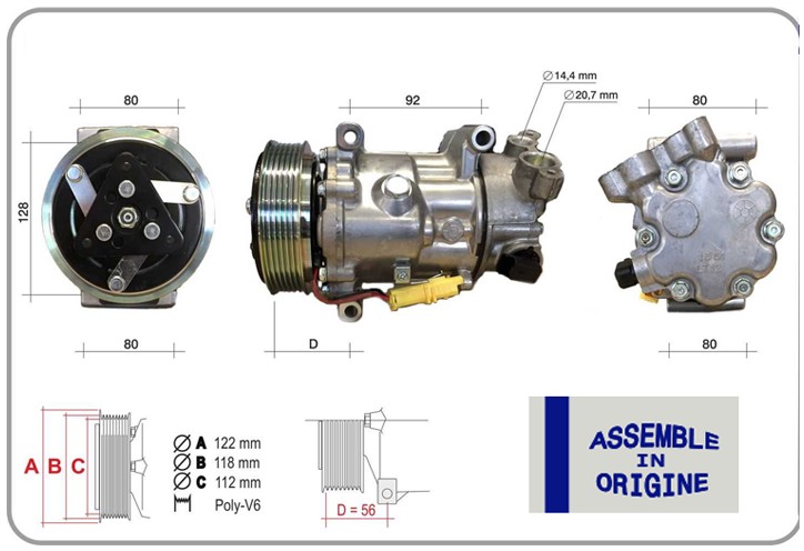 Klima Kompresörü - GUARNITAUTO - 51314 Ürün Görseli