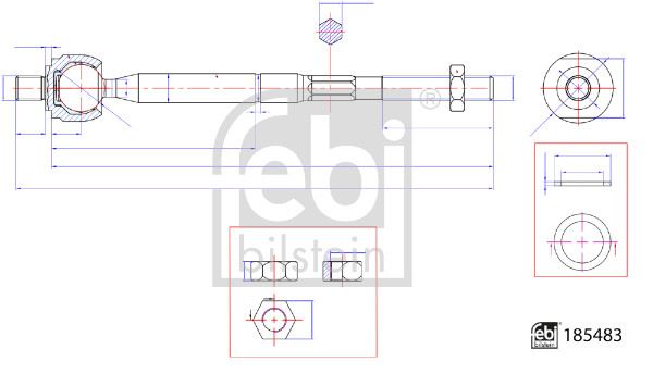 FEBI BILSTEIN 185483 Direksiyon Sistemi Mafsal - MAZDA CX-5 (KF) uyumlu