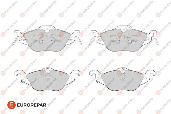 EUROREPAR 1686268680 Fren Sistemleri Fren Balatası - OPEL ASTRA G Hatchback (T98) uyumlu