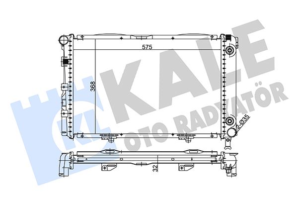 KALE OTO RADYATÖR 370200 Soğutma Sistemi Su Soğutucu & Parçaları - MERCEDES-BENZ 190 (W201) uyumlu