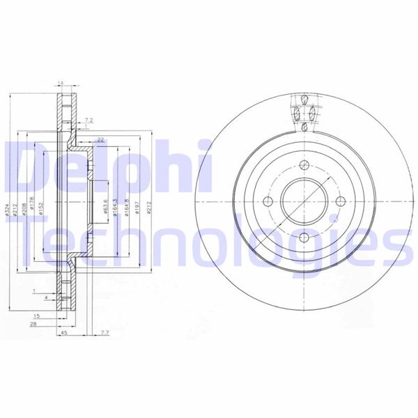 DELPHI BG3852 Fren Sistemleri Fren Diski - FORD FOCUS I (DAW, DBW) uyumlu