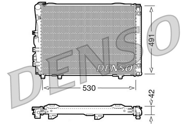 DENSO DRM17030 Soğutma Sistemi Su Soğutucu & Parçaları - MERCEDES-BENZ 124 Sedan (W124) uyumlu