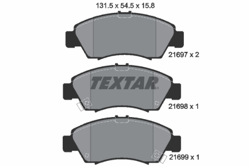 TEXTAR 2169701 Fren Sistemleri Fren Balatası - HONDA CIVIC V Hatchback (EG, EH) uyumlu