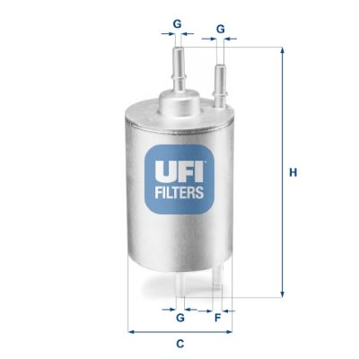 UFI 31.958.00 Yakıt Sistemi Yakıt Filtresi - AUDI A4 B6 (8E2) uyumlu