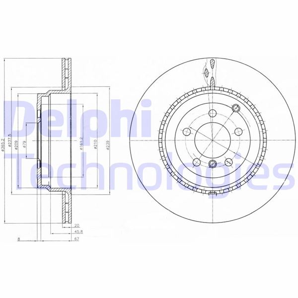 DELPHI BG9080C Fren Sistemleri Fren Diski - LAND ROVER RANGE ROVER III (L322) uyumlu