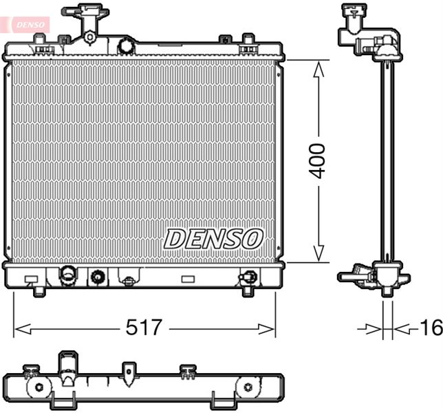 DENSO DRM47033 Soğutma Sistemi Su Soğutucu & Parçaları - SUZUKI SWIFT IV (FZ, NZ) uyumlu