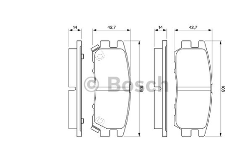 BOSCH 0 986 461 768 Fren Sistemleri Fren Balatası - MITSUBISHI PAJERO II Canvas Top (V2_C, V4_C) uyumlu