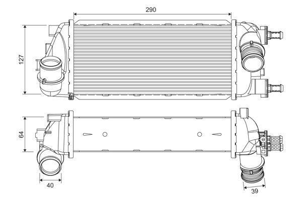 VALEO 818695 Motor Turbo Radyatörü - FIAT PANDA (312_, 319_) uyumlu