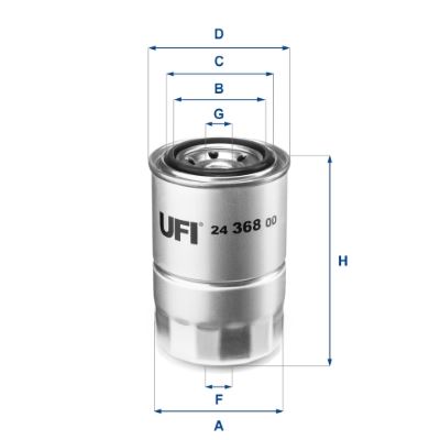 UFI 24.368.00 Yakıt Sistemi Yakıt Filtresi - MITSUBISHI COLT II (C1_A) uyumlu