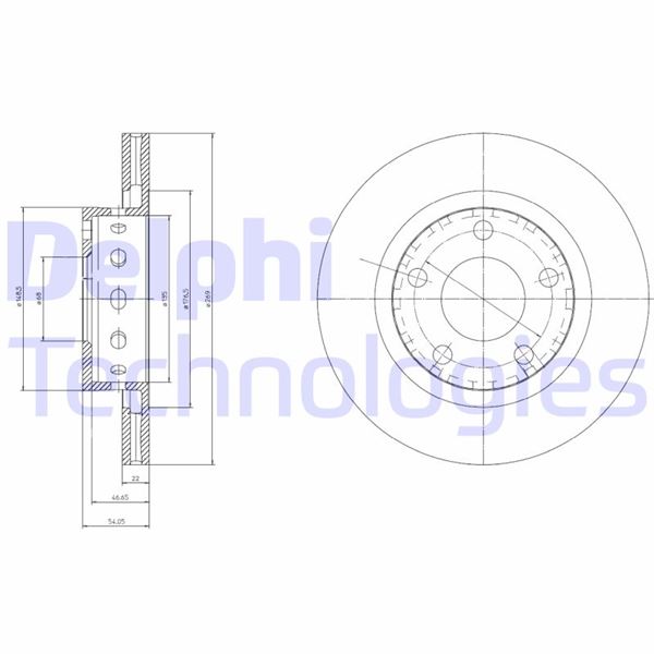 DELPHI BG4057 Fren Sistemleri Fren Diski - AUDI A6 C5 (4B2, 4B4) uyumlu