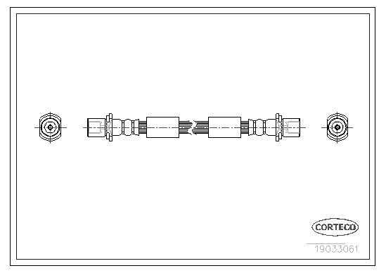 CORTECO 19035061 Fren Sistemleri Fren Hortumları - DAIHATSU CUORE IV (L501) uyumlu