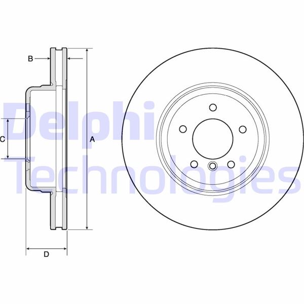 DELPHI BG9163C Fren Sistemleri Fren Diski - BMW 5 (E60) uyumlu
