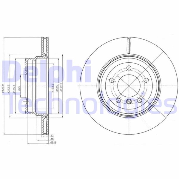 DELPHI BG4284 Fren Sistemleri Fren Diski - BMW 1 Coupe (E82) uyumlu