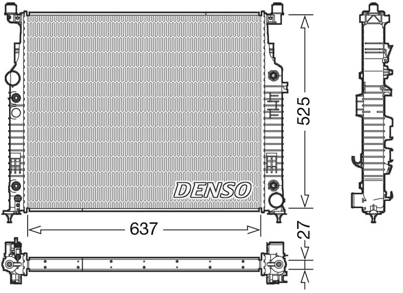 DENSO DRM17056 Soğutma Sistemi Su Soğutucu & Parçaları - MERCEDES-BENZ R-SERISI (W251, V251) uyumlu