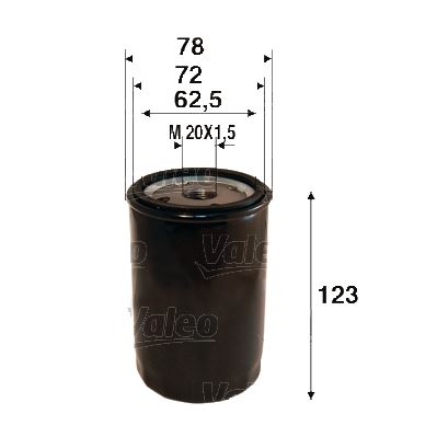 VALEO 586109 Motor Yağ Filtresi - CITROËN CX I (MA) uyumlu