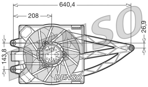 DENSO DER09019 Soğutma Sistemi Fan - FIAT PANDA (169_) uyumlu