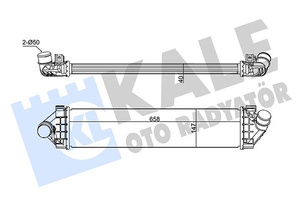 KALE OTO RADYATÖR 355015 Motor Turbo Radyatörü - FORD GRAND C-MAX (DXA/CB7, DXA/CEU) uyumlu