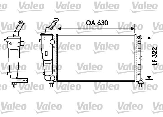 VALEO 734238 Soğutma Sistemi Su Soğutucu & Parçaları - LANCIA Y (840_) uyumlu