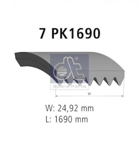 DT Spare Parts 5.41546 Motor Kayış