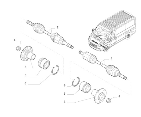 Aks - FIAT ORIJINAL - 52027047 Ürün Görseli