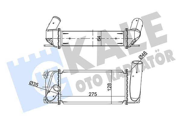 KALE OTO RADYATÖR 358695 Motor Turbo Radyatörü - TOYOTA COROLLA Sedan (_E15_) uyumlu