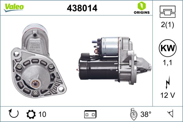 VALEO 438014 Elektrik Sistemi Marş Motoru - OPEL KADETT E Hatchback (T85) uyumlu