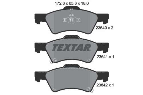 TEXTAR 2364001 Fren Sistemleri Fren Balatası - CHRYSLER VOYAGER IV (RG, RS) uyumlu