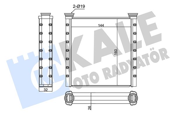 KALE OTO RADYATÖR 370560 İklimlendirme Sistemi İç Mekan Isı Değiştirici