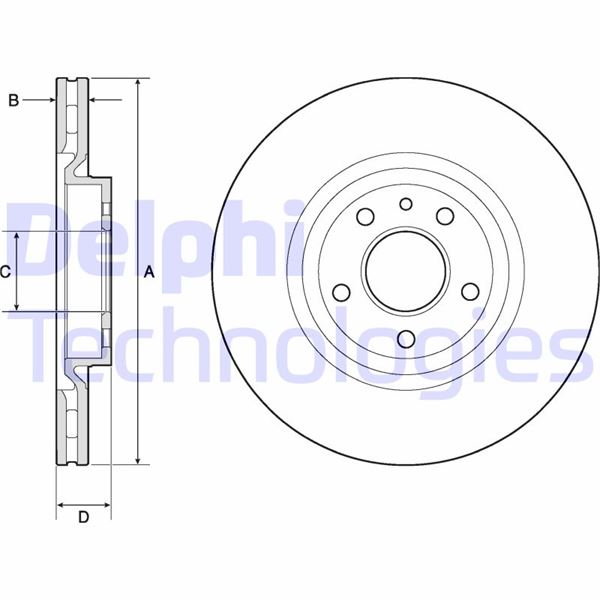 DELPHI BG2843 Fren Sistemleri Fren Diski - ALFA ROMEO GTV (916_) uyumlu