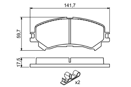 BOSCH 0 986 494 720 Fren Sistemleri Fren Balatası - NISSAN X-TRAIL III (T32_, T32R, T32RR) uyumlu