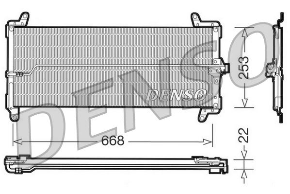 DENSO DCN09001 İklimlendirme Sistemi Klima Radyatörü - FIAT BARCHETTA (183_) uyumlu