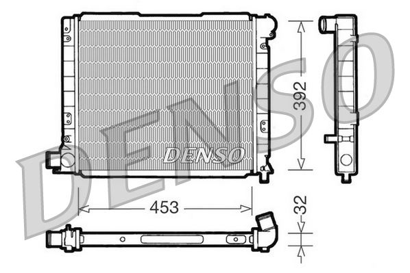DENSO DRM09053 Soğutma Sistemi Su Soğutucu & Parçaları - FIAT CROMA (154_) uyumlu