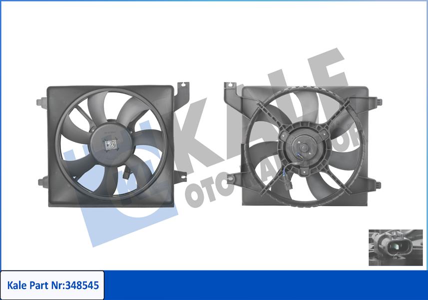 KALE OTO RADYATÖR 348545 Soğutma Sistemi Fan - HYUNDAI ACCENT III (MC) uyumlu
