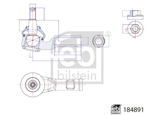 FEBI BILSTEIN 184891 Direksiyon Sistemi Mafsal - VW ID.3 (E11, E12) uyumlu